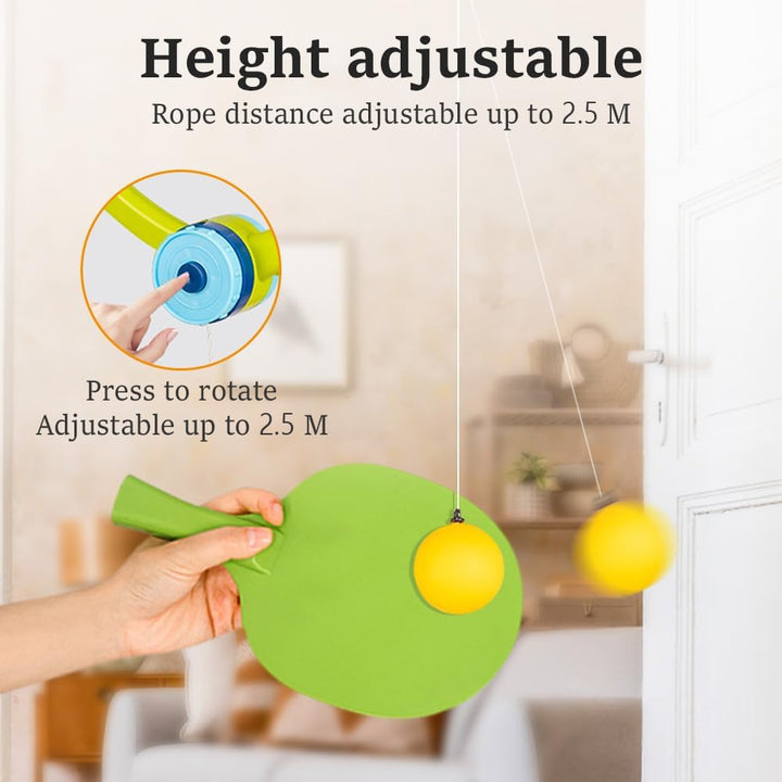 Door Ping Pong Game, Door Pong Game for Kids, Door Ping Pong Game over the Door, Adjustable Doorway Ping Pong Game Door Jam Ping Pong Trainer, Hanging Table Tennis with Racket and Balls