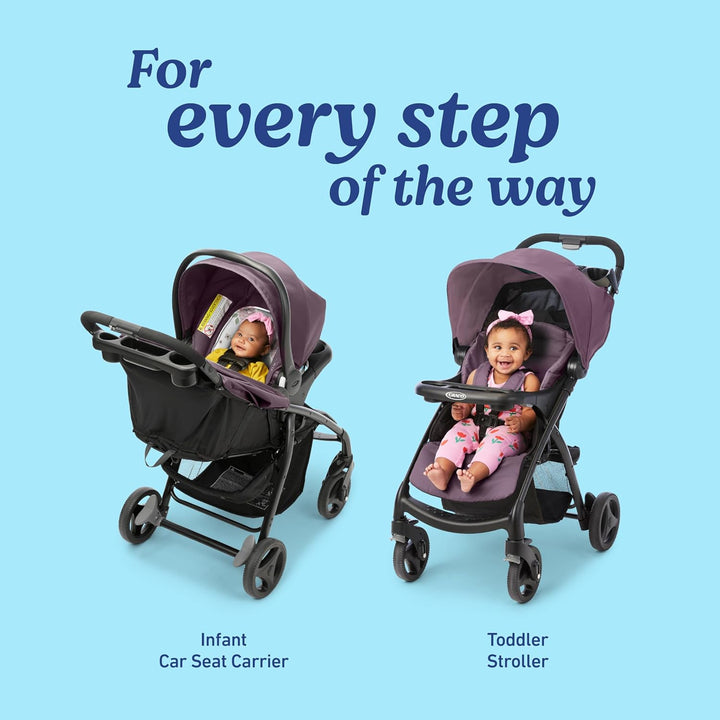 Verb Travel System | Includes Verb Stroller and Snugride 30 Infant Car Seat, Merrick | Stroller and Carseat Combo