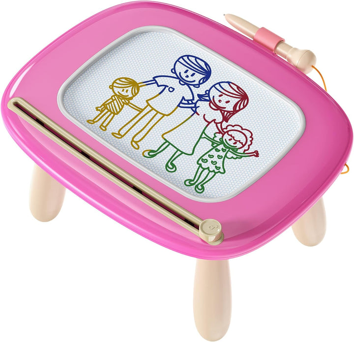 Toys for 1 2 Year Old Girl, Magnetic Drawing Board for Early Learning, Birthday/New Year Gift for Baby Boys, Doodle Board Kids Toddlers 1-3(Pink)