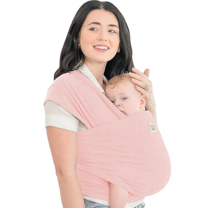 Baby Wrap Carrier - All in 1 Original Baby Carrier Newborn to Toddler Sling, Easy to Wear, Hands Free Bonding, Lightweight, Breathable Infant Wraps (Trendy Black)