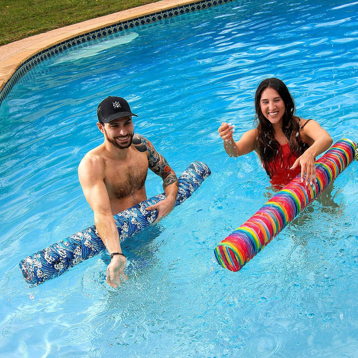 Jumbo Swimming Pool Noodles, Premium Soft Water-Based Vinyl Coating and UV Resistant Foam Noodles for Swimming and Floating, Lake Floats, Pool Floats for Adults.