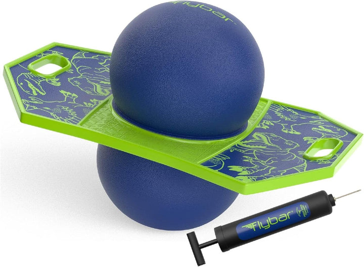 Pogo Trick Ball for Kids, Trick Bounce Board for Boys and Girls Ages 6+, up to 160 Lbs, Includes Pump, Easy to Carry Handle