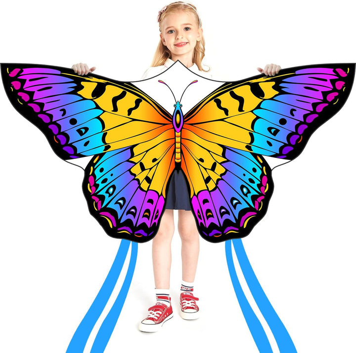 Butterfly Kites for Kids & Adults,55" X 28" Large Beginner Kite for Kids Ages 4-8,Easy to Fly for Beginners, Each Kite with 300Ft Line Handle,Beach Kites for Outdoor Activities & Family Trip