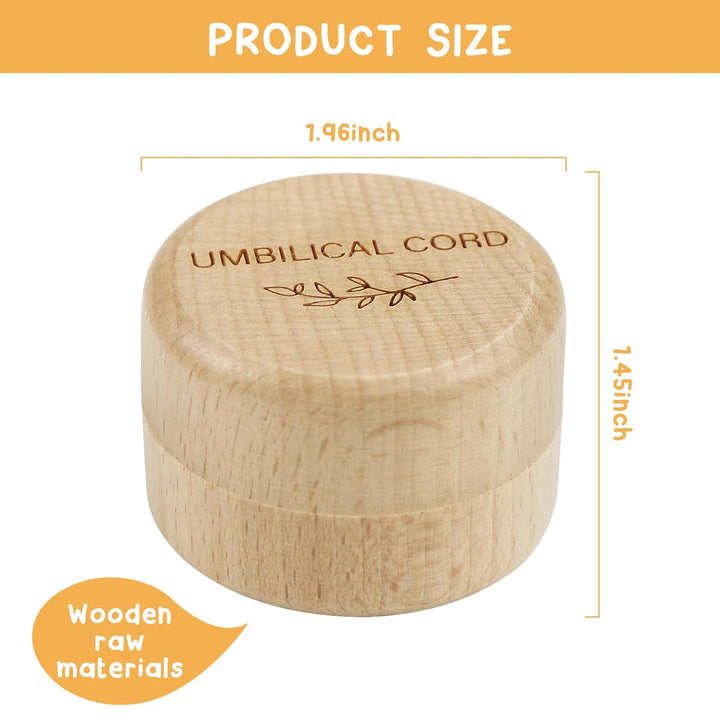 Wooden Baby Fetal Hair/Umbilical Cord Memorial Box Carved Memorial Box Newborn Christening Baby Gift (Umbilical Cord Box)