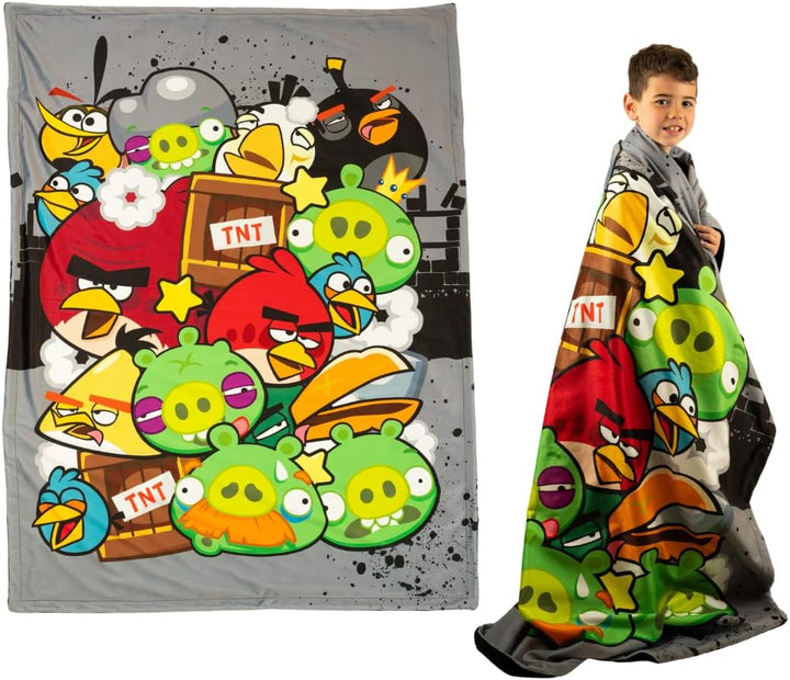 Gabby'S Dollhouse Cakey and Pandy Kids Bedding Super Soft Micro Raschel Throw, 46 in X 60 In, by