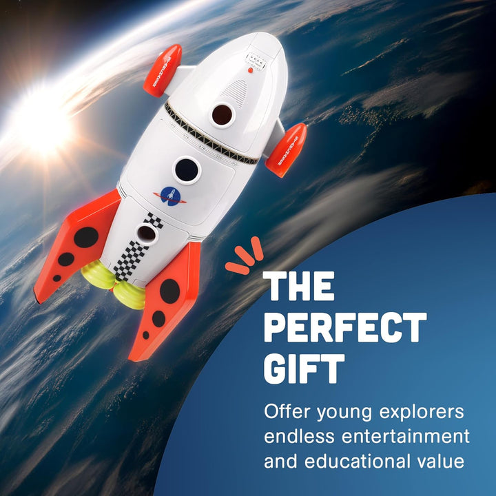 Space Mission Rocket Ship Toy, Includes Astronaut Figurines, Aliens and Vehicle, Space Gifts, STEM Toddler Toys for Kids 3 Years and Older, 16.7"
