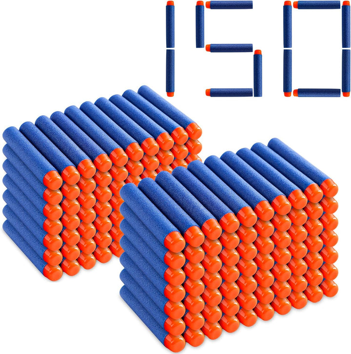 Refill Darts Bullets Compatible with Nerf Guns N-Strike Elite Series, 300PCS Refill Darts Premium Foam Bullets Pack with Portable Storage Bucket