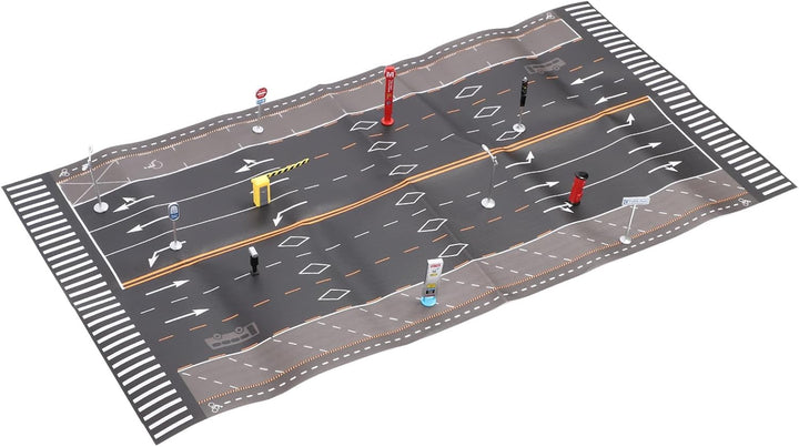 Miniature Traffic Road Model Toy Lifelike Educational Interactive Decorative Miniature Traffic Road Infrastructure Model for Home (English Style B)