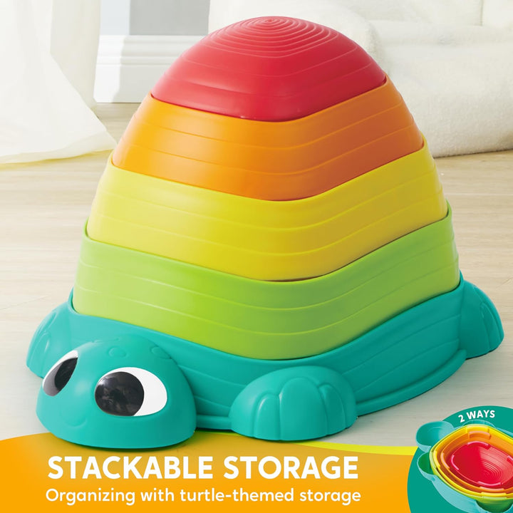 5 Pcs Turtle Balance Stepping Stones, Kids Turtle Path Jumping Stones, Toddler Obstacle Course Coordination Game Toys Indoor or Outdoor Play for Kids Aged 3+
