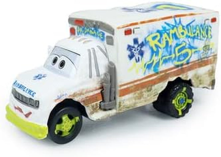 12 Styles Movie Cars 3 Black Storm Jackson Lightning Mcqueen Curz Mater Giant Wheels Cars 1：55 Diecast Vehicles Toys Set Children Car Toy (Big Foot Ambulance)