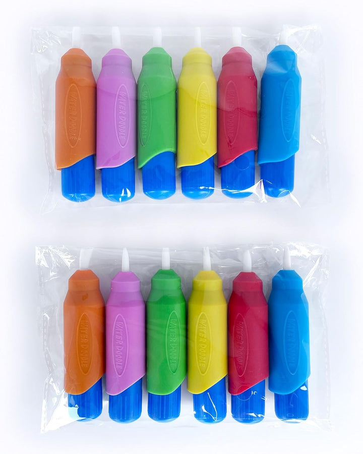 Aqua Brushes 12 Pack Multi-Color Pack Reusable Water Paint Brushes for Kids Ages 3 and up Paint with Water Kits Arts and Crafts