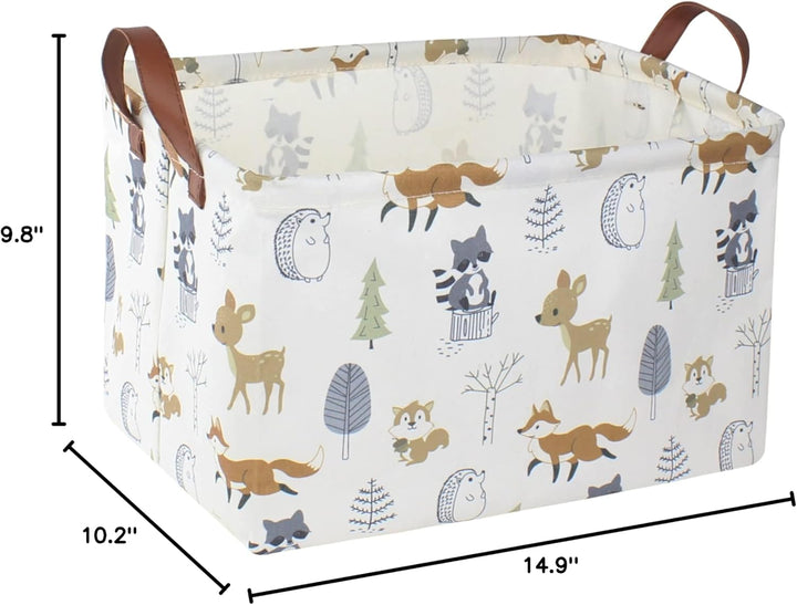 Rectangular Storage Basket, Books Box, Gift Basket, Room Decor(Animal)