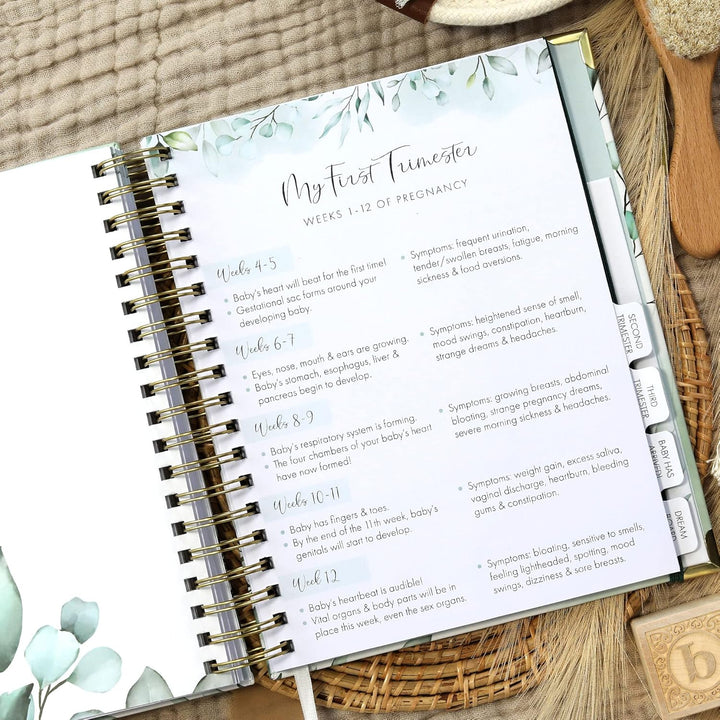 Pregnancy Journal and Memory Book with Stickers and Keepsake Pocket - Lovely Must Have Gift for First Time Moms to Be - the Perfect Planner to Track Your Little Ones Life-Changing Journey
