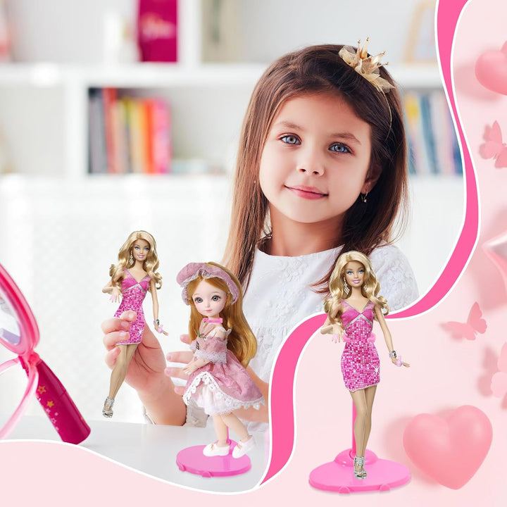 Stands Compatible with Barbie Doll, Pink Doll Stands for Display Barbie,10Pcs Stands Compatible with Barbie