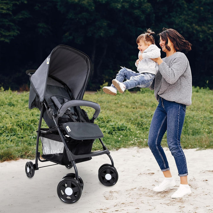 Lightweight and Compact Travel Baby/Toddler Foldable Stroller, Sport, Charcoal/Stone