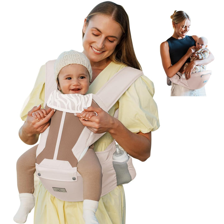 Baby Carrier,  Safety-Certified 6-In-1 Baby Carrier Newborn to Toddler, Adjustable Detachable Infant Baby Hip Seat Carrier for 7-50Lbs, All Seasons, Perfect for Shopping Travelling