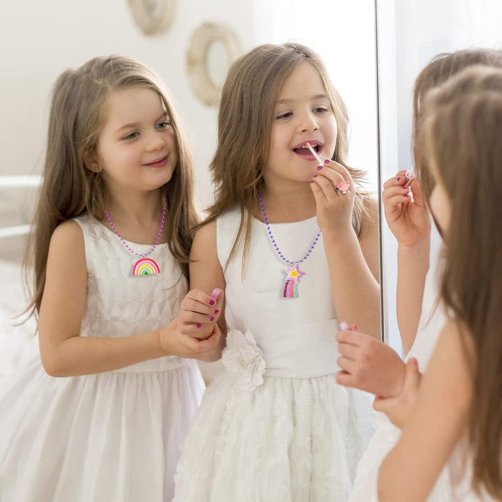 Kids Jewelry for Little Girl Toys 4-6 4-5, Toddler Jewelry Set for Costume & Dress up Ages 6-8, Play Rings Necklace Bracelets for Toddlers, Unicorn Gifts for 3-5 5-7 3 4 5 6 7 8 Year Old Gift Ideas