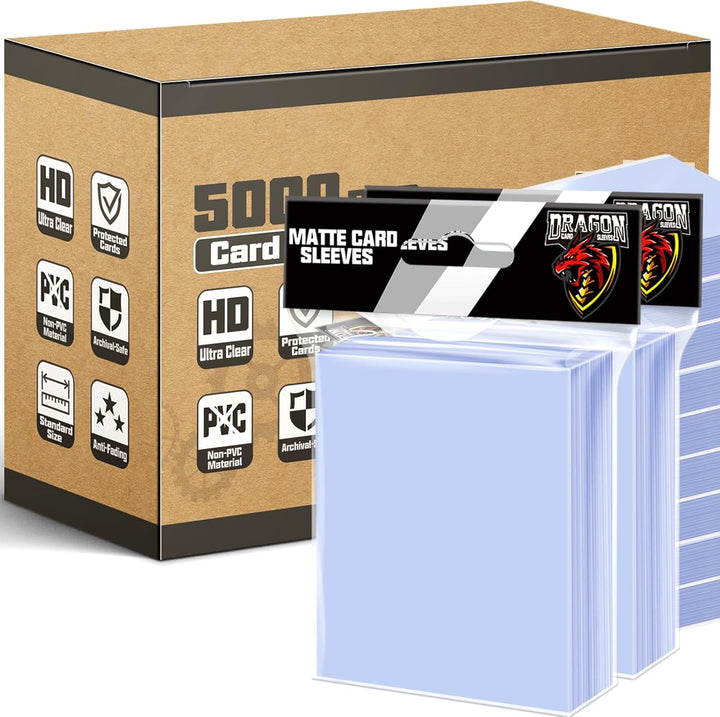 1000 Counts Card Sleeves Top Loaders for Trading Cards, Penny Soft Sleeves Baseball Card Sleeves Protectors Fit for Sports Cards, Football, Game Card