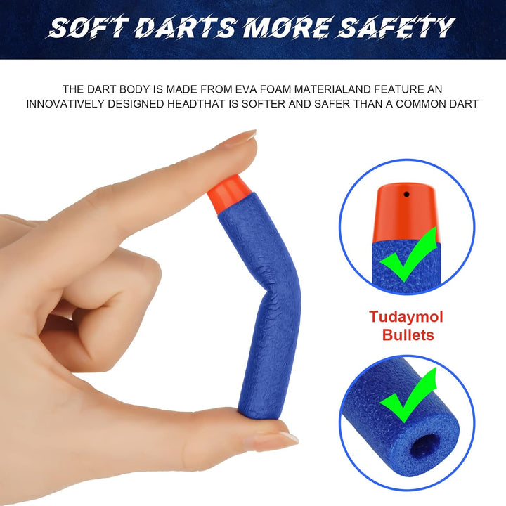 Nerf Bullets 500 Official Dart for Nerf N-Elite Series Refill Darts Foam Bullets Ammo Packs - Compatible with All Elite Blaster