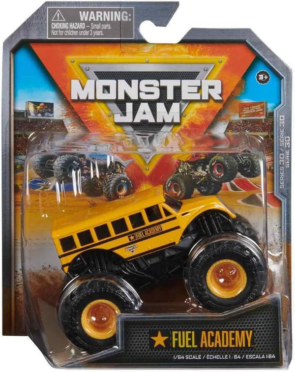 2023  1:64 Diecast Truck Series 30 Trucks on Duty Fuel Academy School Bus