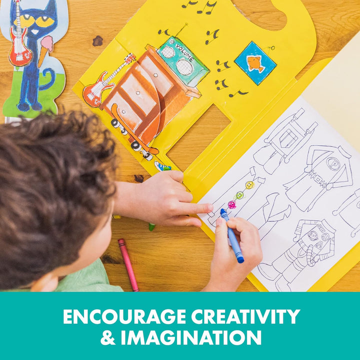 Pete the Cat Papercraft Paper Doll Coloring Set, 100 Outfits, Boys & Girls Ages 3+