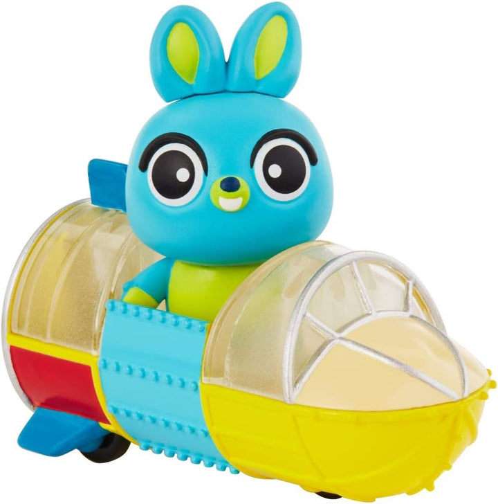 ​Disney Pixar  4 Bunny Mini Figure with Carnival Rocket Vehicle, Compact for Home and On-The-Go Play
