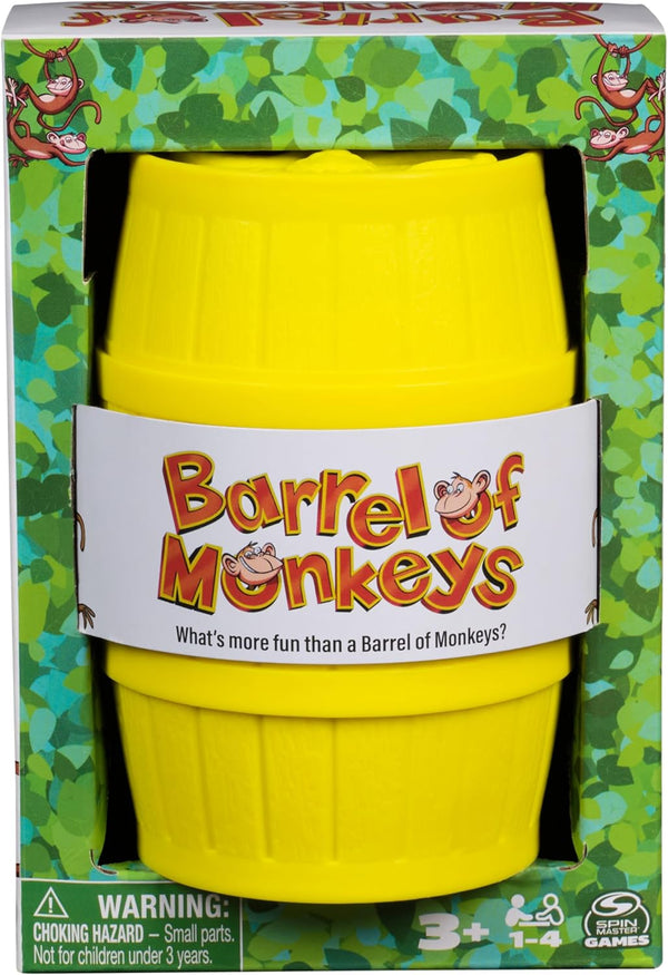 , Barrel of Monkeys, Retro Linking Fun for Preschoolers, Family Games, 1 & up Players, for Ages 3 & Up