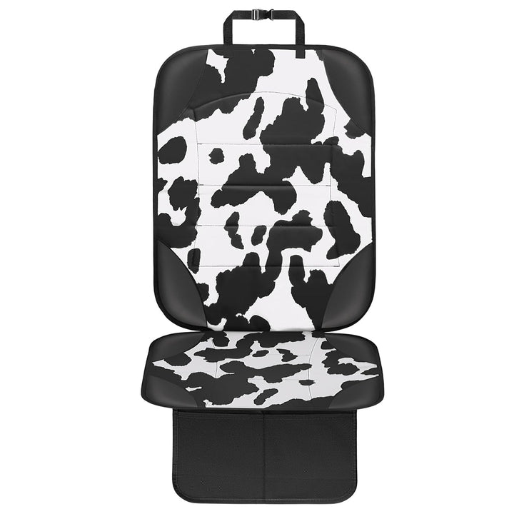 Car Seat Protector for Child Car Seat,Waterproof Car Seat Cover for Leather and Fabric Seats, 2 Mesh Pockets, Non-Slip Bottom,Thick Padding Cushion (Black)