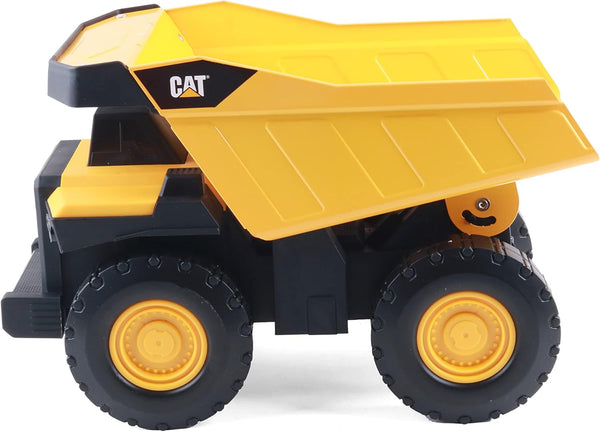 Construction Toys, Steel Dump Truck 16”: Real Steel Body, Working Dump Bed, Oversize All-Terrain Wheels, Heavy-Duty Construction Vehicle for Indoor/Outdoor Play, Kids Ages 3 +