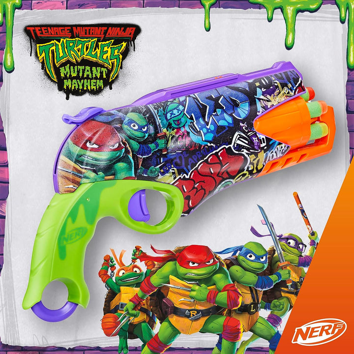 Teenage Mutant Ninja Turtles Blaster, 10 Elite Darts, Toy Foam Blasters, Ages 8 and Up