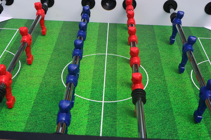 Enhance Family Fun with Indoor Foosball Table, Durable MDF & Steel Construction, for Kids and Adults, White and Red