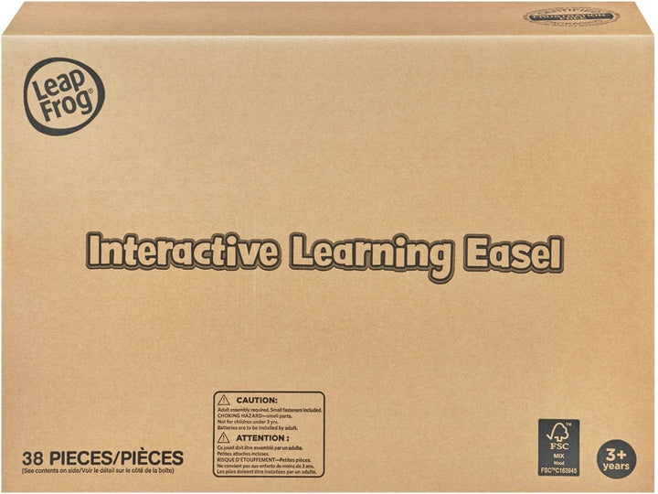 Interactive Learning Easel with Magnetic Chalkboard and Whiteboard for Kids Ages 3-5 (Frustration Free Packaging)