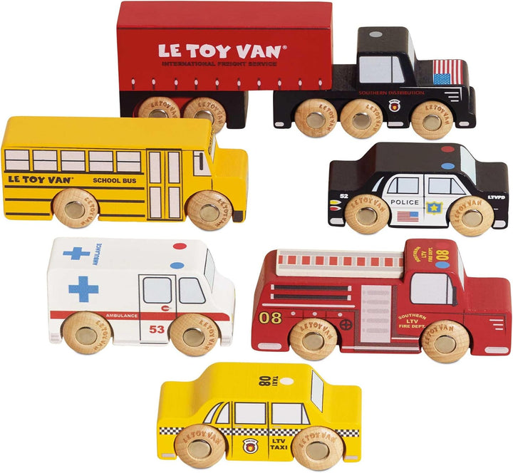 New York Car Set Premium Wooden Toys for Kids Ages 3 Years & Up