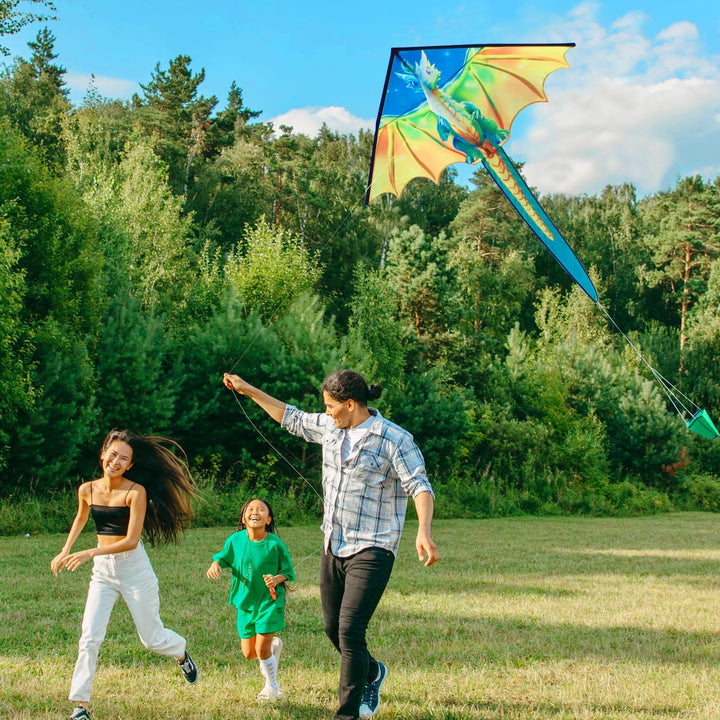 s for Kids Ages 4-8, Large Kite for Adults, Easy to Fly Beach Kites with Handle and String,Perfect for Beginners,Beach,And Outdoor Flying Fun