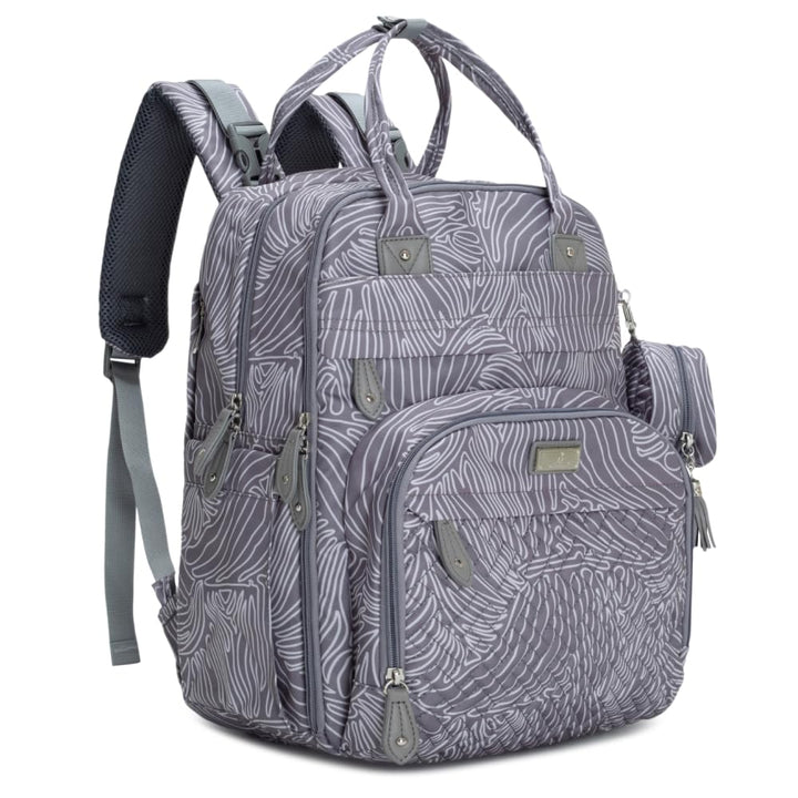 Diaper Bag Backpack - Baby Essentials Travel Tote - Multi Function Waterproof Diaper Bag, Travel Essentials Baby Bag with Changing Pad, Stroller Straps & Pacifier Case - Unisex, Dark Gray