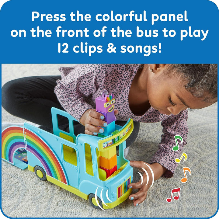 Numberblocks Rainbow Counting Bus, Music Toys for Kids Ages 3-5, Toddler Musical Toys, Play Figure Playsets, Number Toys, Preschool Learning Toys, Math Toys, Birthday Gifts for Kids