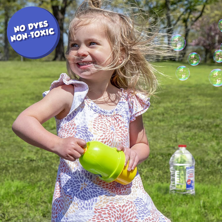 Bubbles by Fubbles| Made in the USA |64Oz Non Toxic Bubble Solution |Bubble Refill for Bubble Machines and Toys, Clear,12381