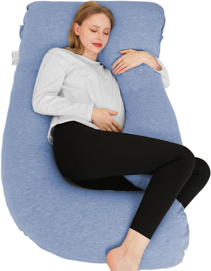 Pregnancy Pillow, U Shaped Full Body Maternity Pillow 58 Inch, Pregnant Women Must Haves Pregnancy Pillows for Sleeping with Removable Cover