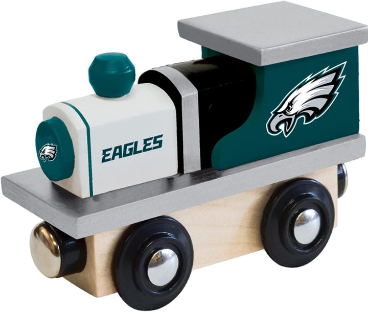 NFL Philadelphia Eagles Real Wood Toy Train, for Ages 3+