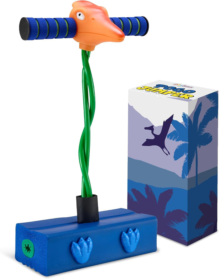 Foam Pogo Stick Dinosaur Jumper for Kids 3, 4, 5, 6, 7, Years Old Coolest Toys for 5 Year Old Boy Themed Bungee Pogo - inside & outside Fun for Boys & Girls