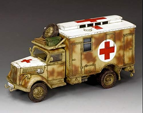WW2 German Army WH004 Opel Blitz Camouflage Ambulance 1:30 Scale Mixed Media