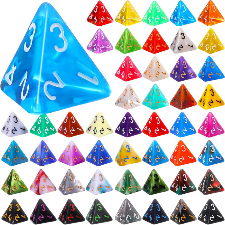 50 Pieces Polyhedral Dice Sets with Black Pouch Compatible with RPG MTG Tabletop Role Playing Table Games Multi Colored Assortment (10 Sided Style)