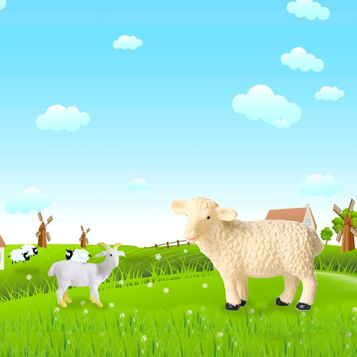 15 Pcs Mini Figures Toys Realistic Farm Animal Figurines, Plastic Learning Educational Playset Animal Themed Party Supplies Cake Topper Ornaments for Easter Egg Birthday Christmas