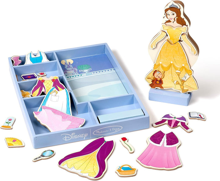Disney Ariel Magnetic Dress-Up Wooden Doll Pretend Play Set (30+ Pcs)