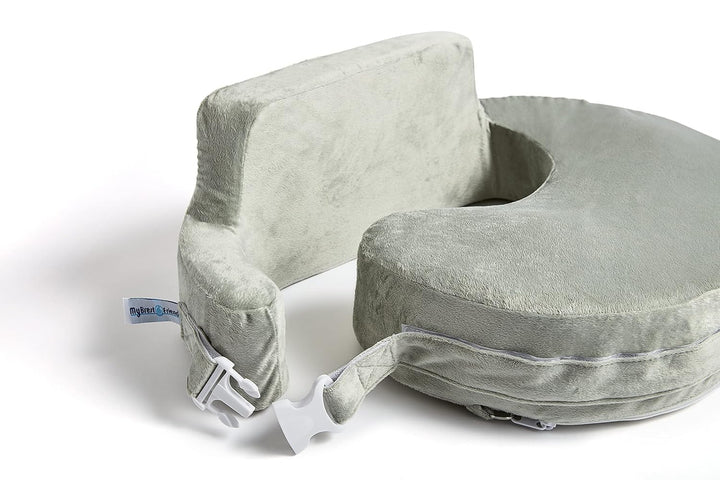 Super Deluxe Nursing Pillow - Enhanced Comfort & Ergonomic Breastfeeding Pillow for Ultimate Support for Mom & Baby - Adjustable and with Handy Side Pocket, Platinum