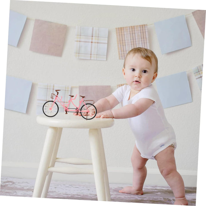 Desktop Two-Seat Furnishings Plaything Bikes Doll Bike Model Practical House Mini Playthings Creative