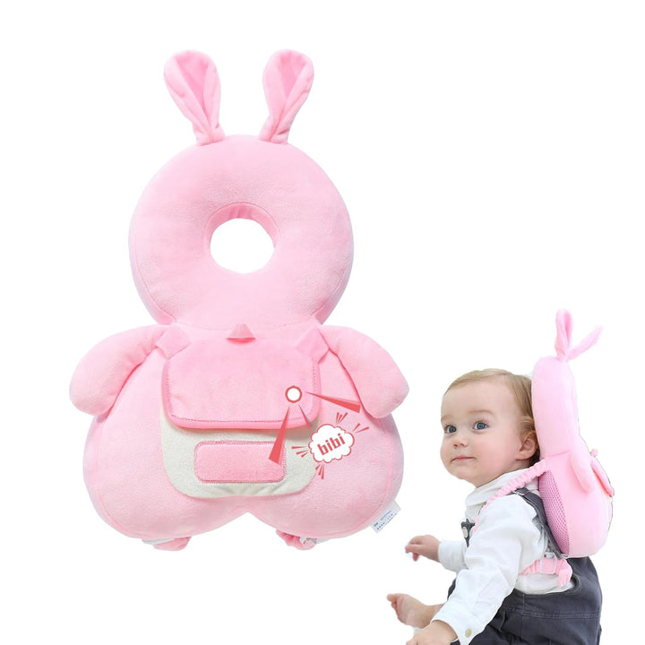 Baby Head Protector Backpack with Knee Pads | Adjustable Safety Pillow for Crawling & Walking Toddlers 6-36 Months, Breathable Infant Travel Essentials (Duck-B)