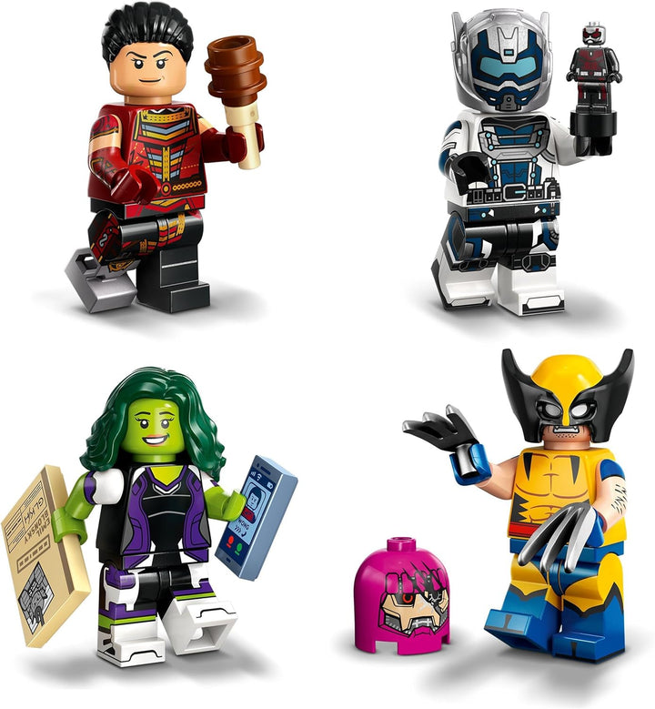 71039 Marvel Series 2 Mini Figures, 1 of 12 Iconic Disney+ Characters to Collect in Each Bag, Includes Wolverine, Hawkeye, She-Hulk, Echo and More (1 Piece, Style Sent Randomly)