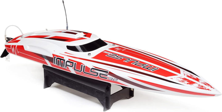 RC Impulse 32" Brushless Deep-V RTR Battery and Charger Not Included with Smart White/Red PRB08037T2