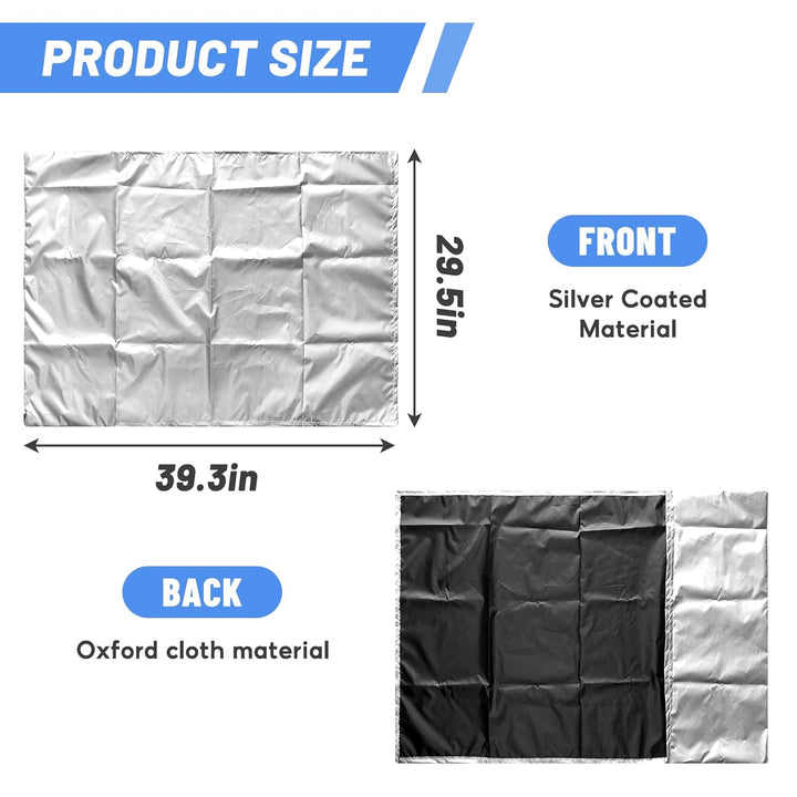 2PCS Car Seat Sun Shade Cover,Baby Car Seat Heat Protector to Keep Toddler Seat at a Cool Temperature,Reflective Car Seat Covers Shield from Heat and UV Sunlight
